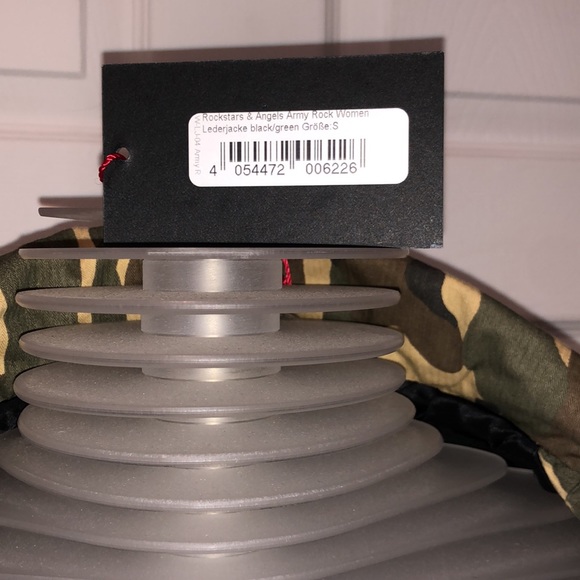 NWT Rockstar & Angels Removable fur hoodie jacket camouflage army - Picture 16 of 16